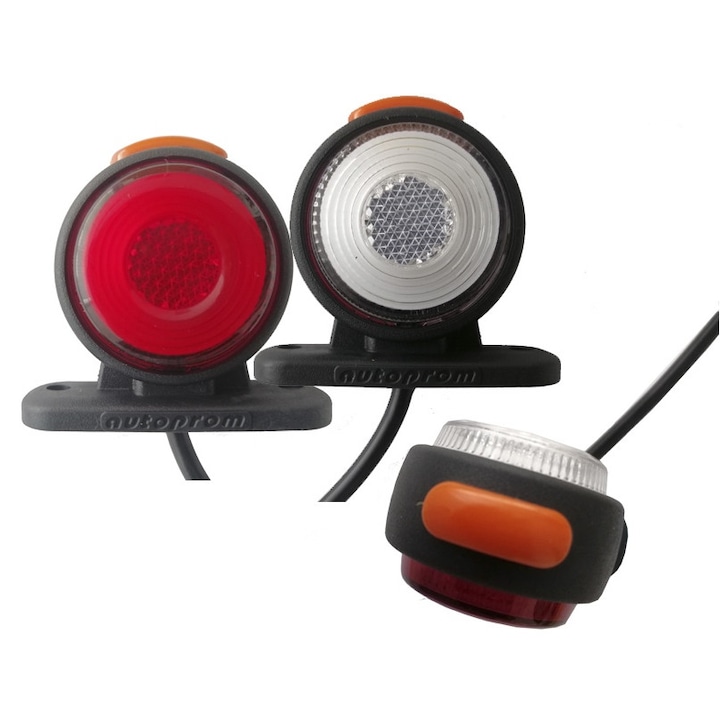 Set 2 x Lampa Laterala LED, gabarit, 24v, rosu, portocaliu, galben, neon efect