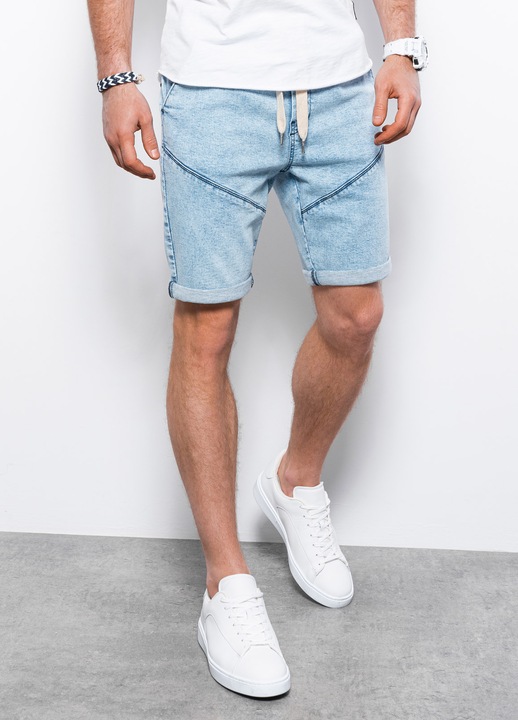 Blugi scurti Ombre W361 gri, Albastru deschis