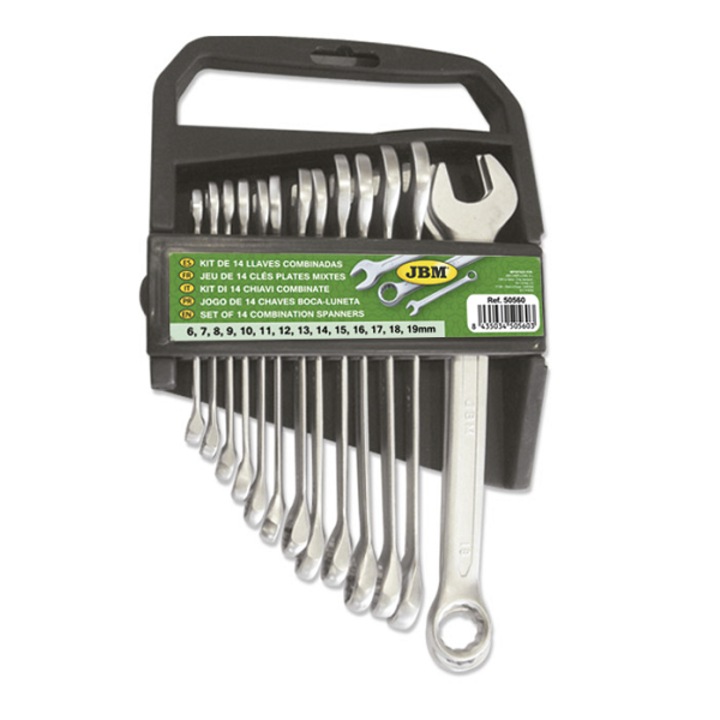 Set 14 chei combinate JBM 91697, 6-19 mm