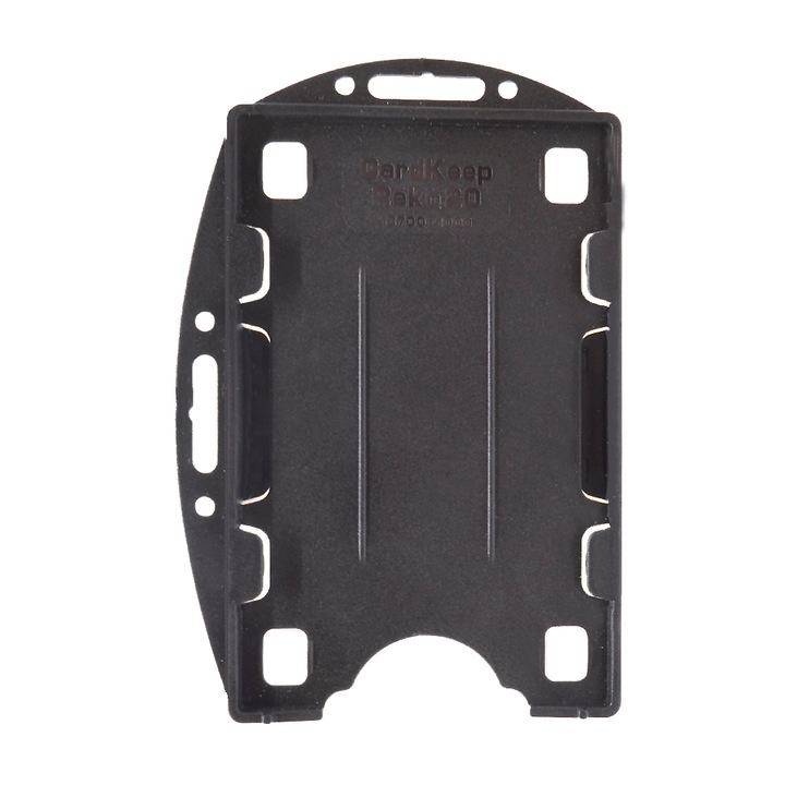 Set 3 suporturi rigide duble, orizontal/vertical deschis, pentru 2 legitimatii, CardKeep, Negru