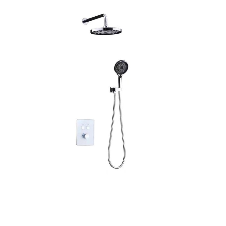 Baterie cada TRENDY’S, incastrata in perete, crom lucios