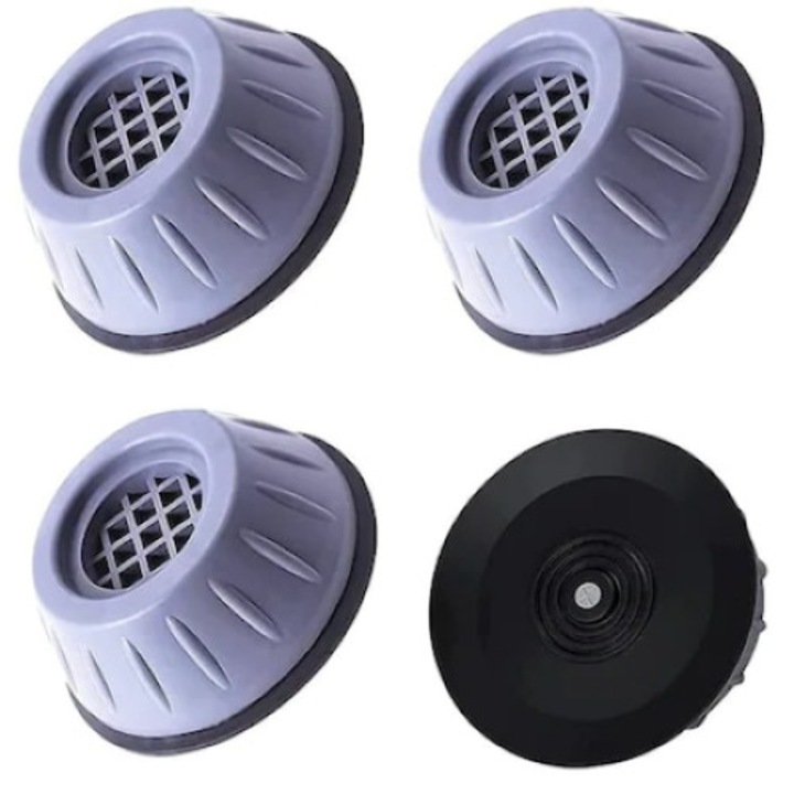 Set 4 Picioruse, Tampon Anti-Vibratie, Suport Anti-Zgomot si Antiderapante Pentru Masina de Spalat