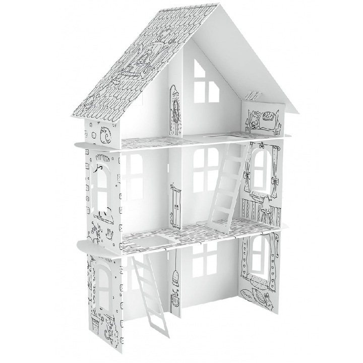 3D kunyhós színező XXL méretben