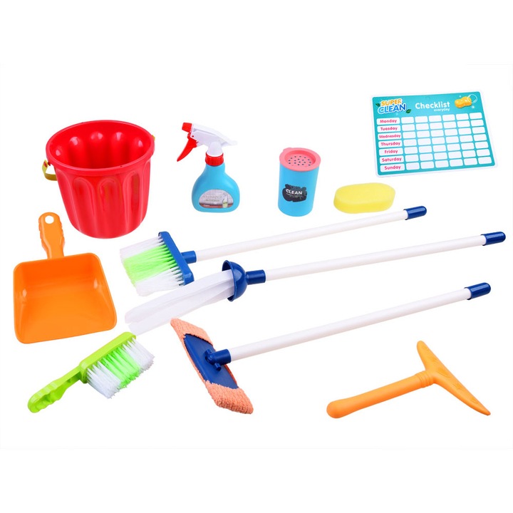 Kit curatenie, Ramiz, 11 piese, Multicolor