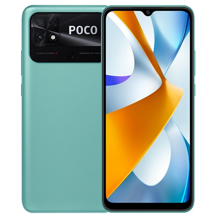 Poco C40 (produced by Xiaomi) Mobiltelefon, Dual SIM, Kártyafüggetlen, 32GB, 3GB RAM, LTE, Zöld