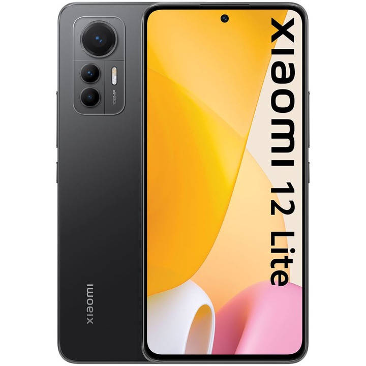 Telefon mobil Xiaomi 12 Lite, Dual SIM, 6GB RAM, 128GB, 5G, Black