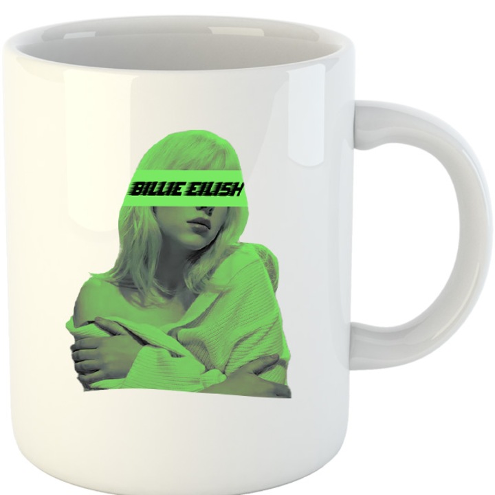 Cana Billie Eilish Logo Green Brand Musician, alba, 330 ml