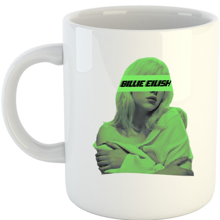 Cana Billie Eilish Logo Green Brand Musician, alba, 330 ml