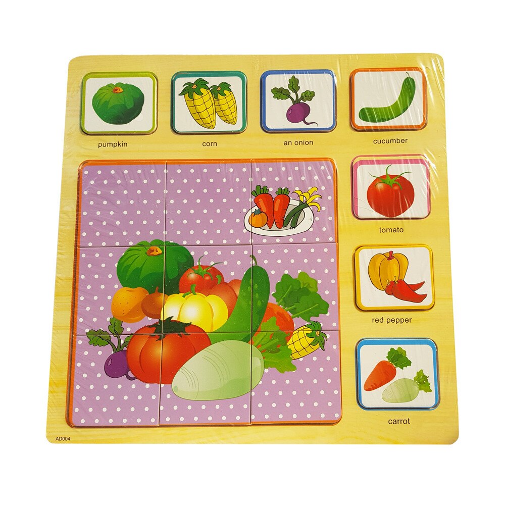 Puzzle lemn 3d Legume