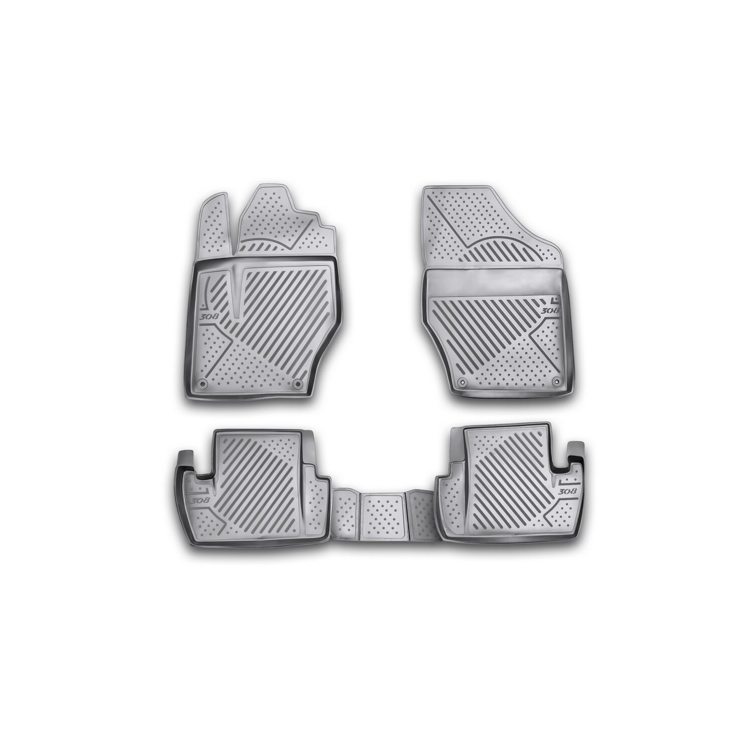 Set covorase auto Floor mats PEUGEOT 308 2007-2014.