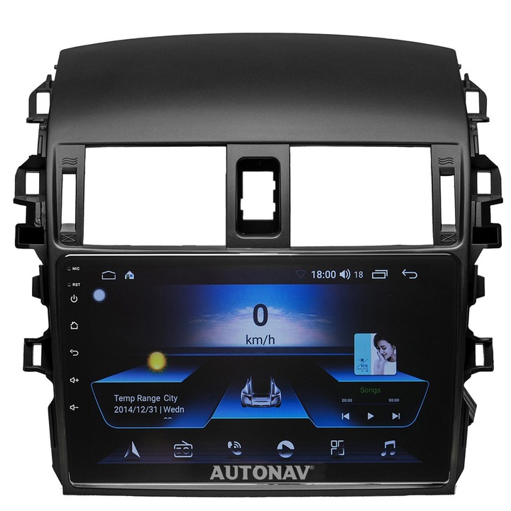 Navigatie AUTONAV Android GPS Dedicata Toyota Corolla E140/E150 2009-2013, Model Classic, 64GB Stocare, 2GB RAM, Display 9", WiFi, 2 x USB, Bluetooth, Quad-Core 4 x 1.8GHz, 4 x 50W