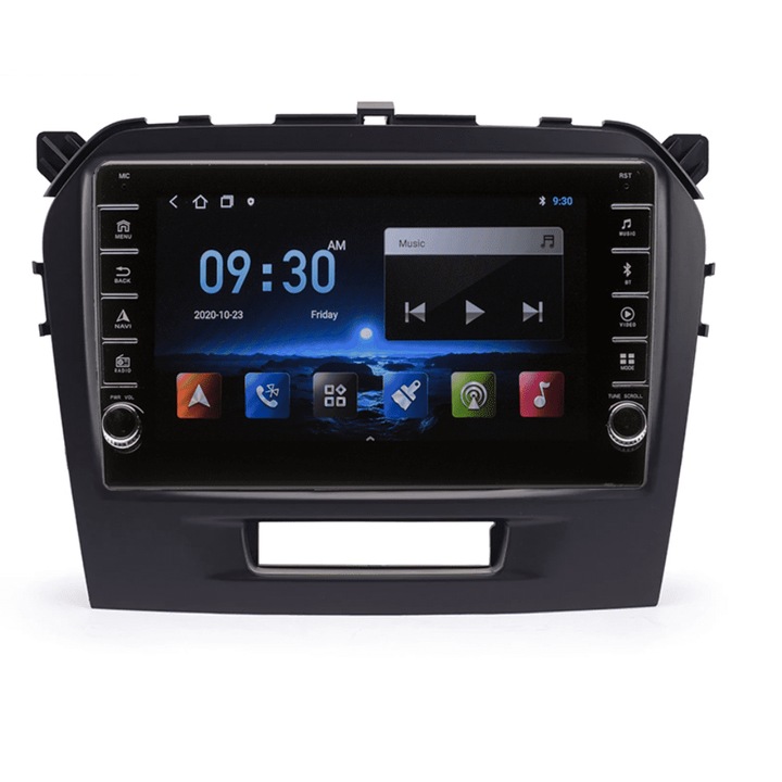 Navigatie AUTONAV Android GPS Dedicata Suzuki Grand Vitara Gen 4 Dupa 2014+, Model PRO 64GB Stocare, 2GB RAM, Display 8", WiFi, 2 x USB, Bluetooth, Quad-Core 4 x 1.8GHz, 4 x 50W