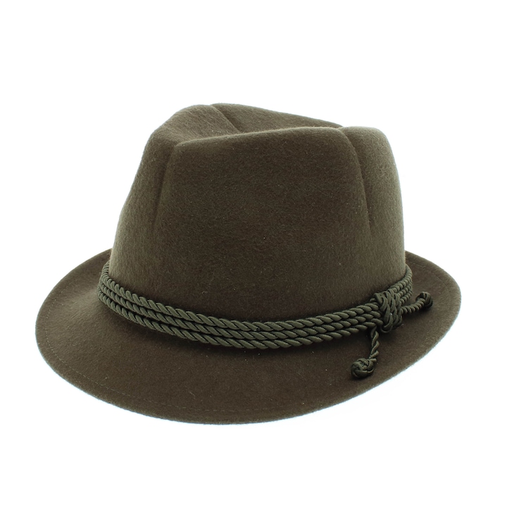 Мъжка шапка, 100% вълна, с декоративна корда, Dasteli, малка периферия