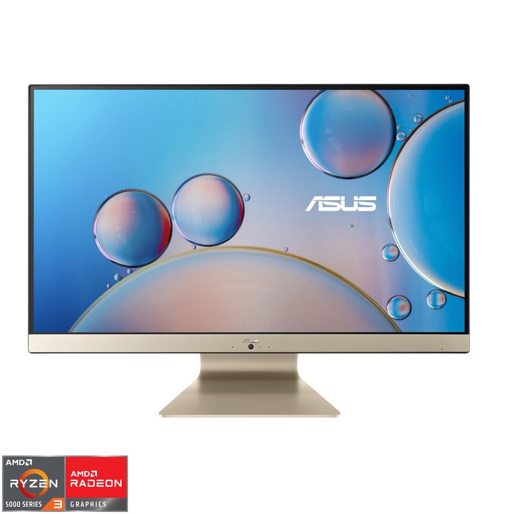 ASUS M3700WUAK All-in-One asztali számítógép, AMD Ryzen™ 3 5300U, 27", Full HD, 8GB, 512GB SSD, AMD Radeon™ Graphics, No OS, Nemzetközi billentyűzet, Szürke