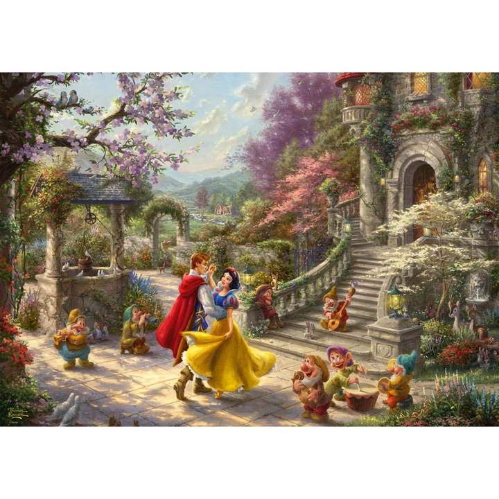 Пъзел Schmidt - Thomas Kinkade: Disney - Снежанка, танцуваща с принца, 1000 части