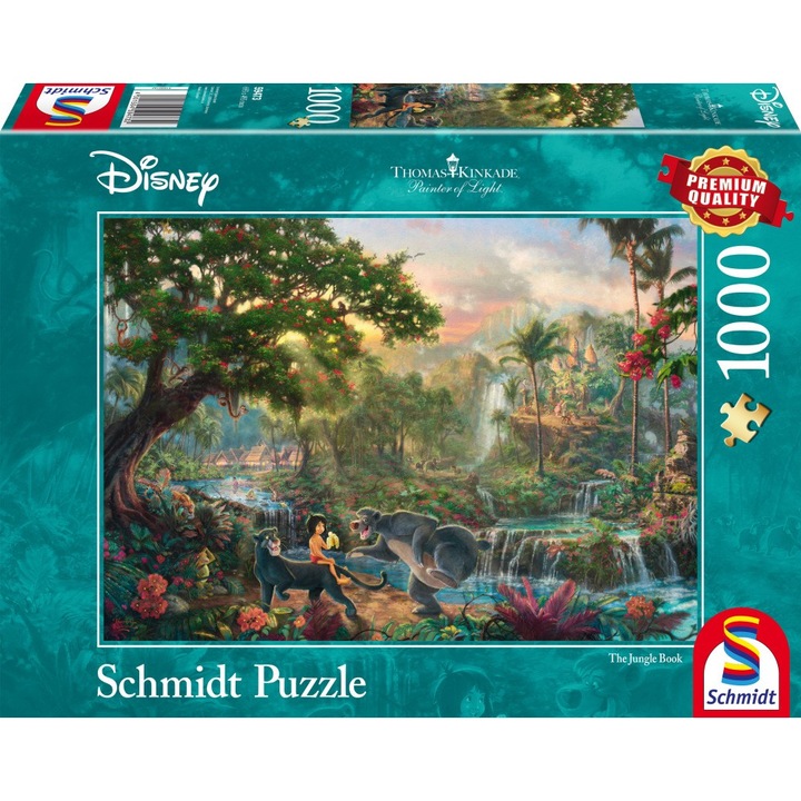 Пъзел Schmidt - Thomas Kinkade: Disney - Книга за джунглата, 1000 части
