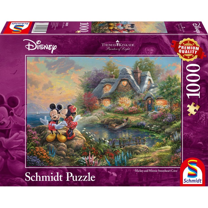 Пъзел Schmidt - Thomas Kinkade: Disney - Влюбените Мики и Мини, 1000 части
