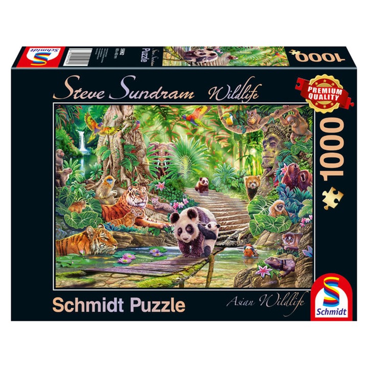 Пъзел Schmidt - Steve Sundram: Дивият свят на Азия, 1000 части