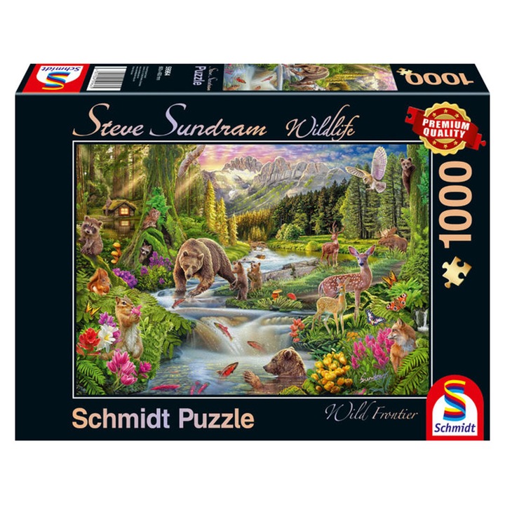 Пъзел Schmidt - Steve Sundram: Горски животни, 1000 части