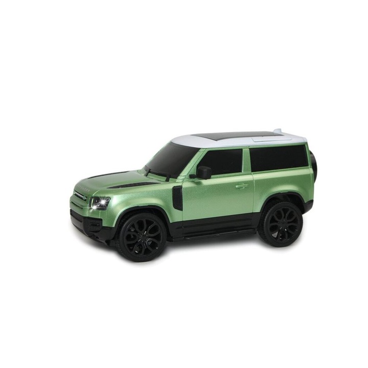 Masina cu telecomanda Magboss, Land Rover Defender, 2.4 GHz, 1:24, Plastic, Alb, Negru, Verde, 6 ani+