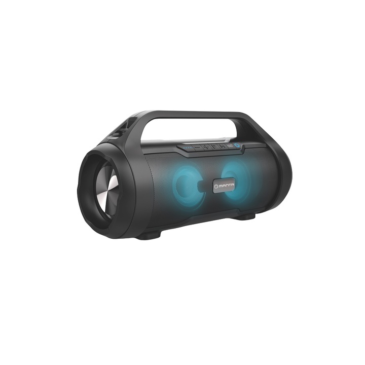 Bloxa portabila, Manta, SPK215, Bluetooth, Functia TWS, Negru