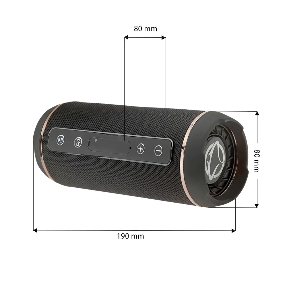 Boxа portabila, Manta, SPK13GO, 1200 mAh, USB, Negru
