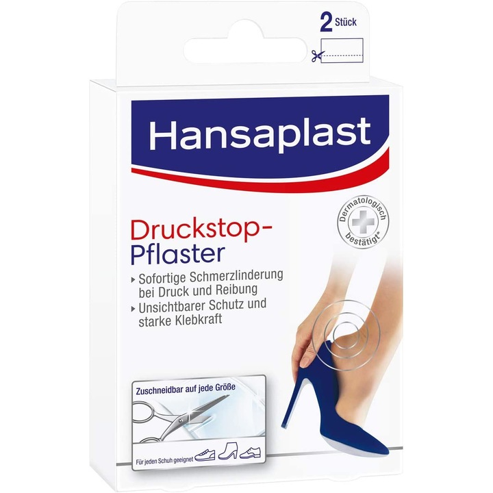 Комплект от 2 прозрачни лепенки за незабавно облекчаване на болката, Hansaplast