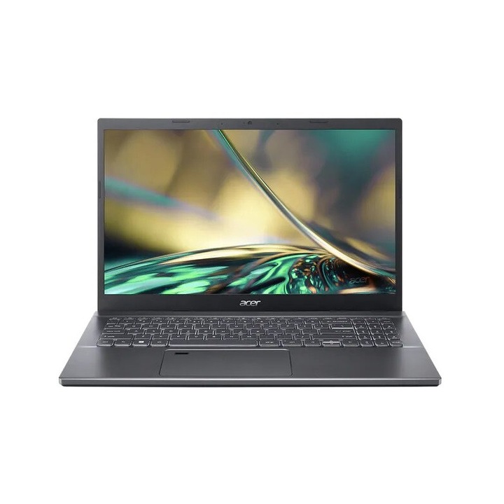 Laptop ACER Aspire 5 A515-57G-52LW, Intel Core i5-1235U pana la 4.4GHz, 15.6" Full HD, 8GB, SSD 512GB, NVIDIA GeForce MX550 2GB, Free Dos, Gri