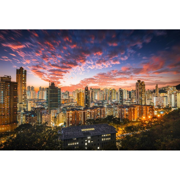 Öntapadó PVC tapéta - Colorful Clouds Above Clouds, 100 x 150 cm