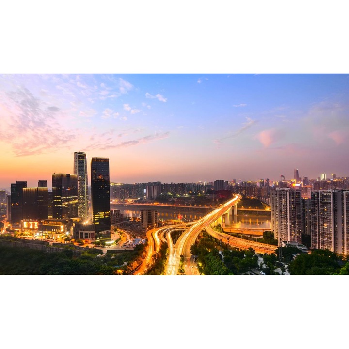 PVC öntapadó tapéta - Felhők a napfelkelte fényében, 100 x 150 cm