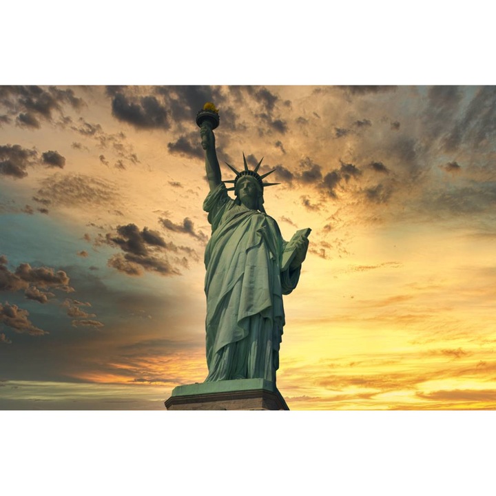 PVC öntapadó tapéta - Szabadság-szobor naplementekor, 100 x 150 cm