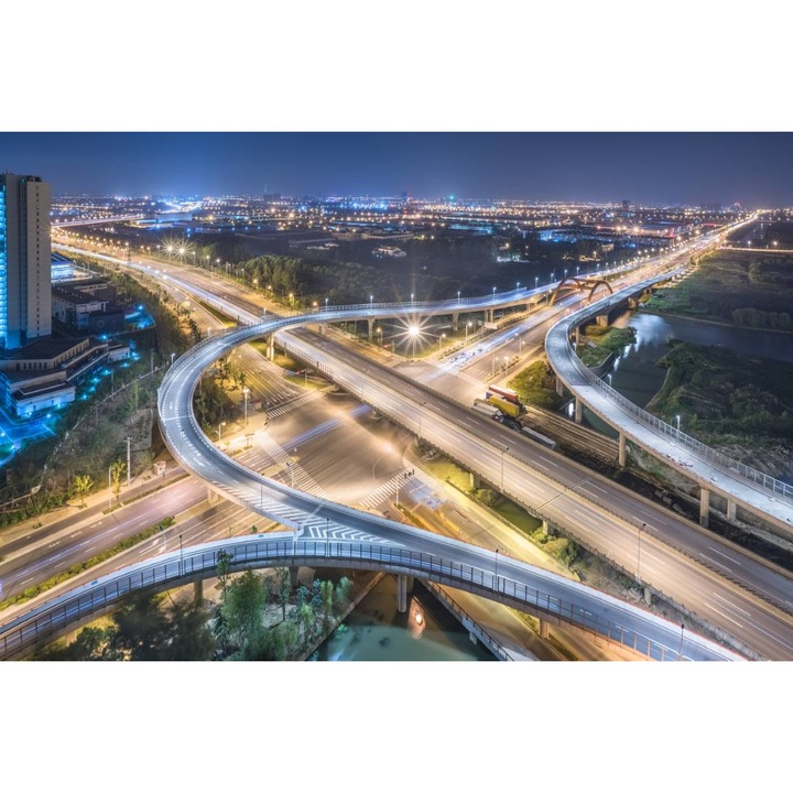 PVC öntapadó tapéta - Shanghai felüljáró, 100 x 150 cm