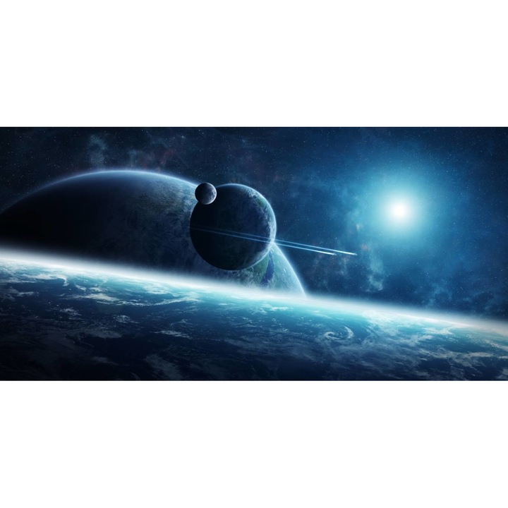 PVC öntapadó tapéta - Sunrise And Planets Abstract 3d, 160 x 240 cm