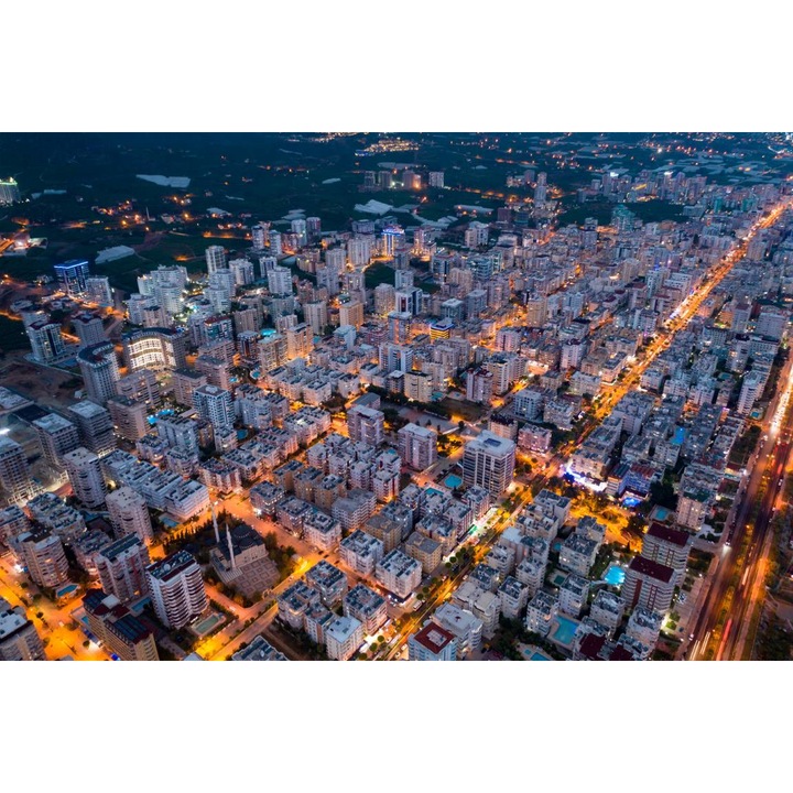 PVC öntapadó tapéta - The Crowded City At Midnight, 100 x 150 cm