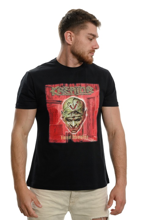 Férfi póló Printex, KREATOR, Violent Revolution digitális nyomtatás, fekete, XL méret