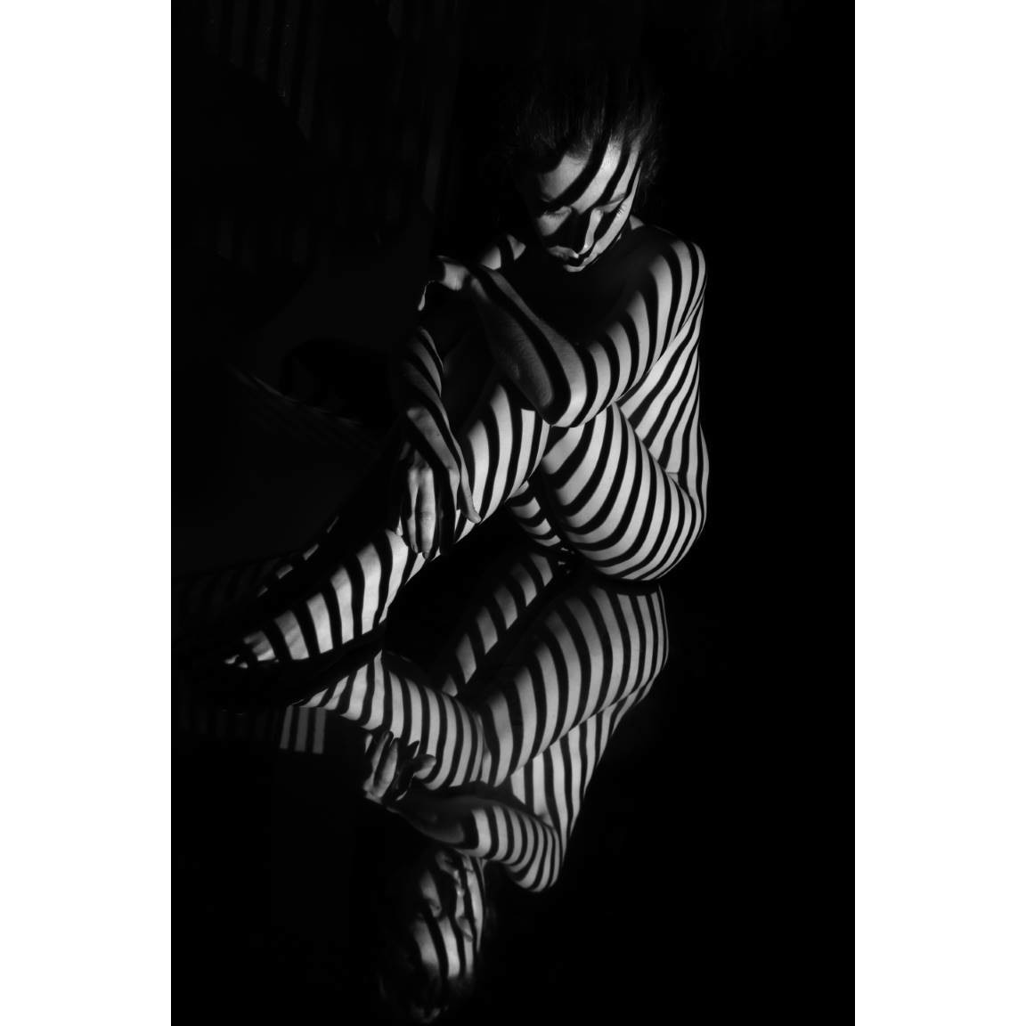 Sticker perete - Femeie Sexy Nud Reflexie, 85x125 cm 