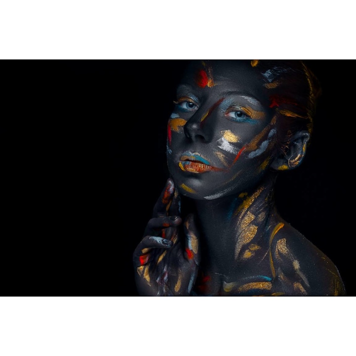 Öntapadó PVC tapéta - Sexy Woman sminkkel, 100 x 150 cm