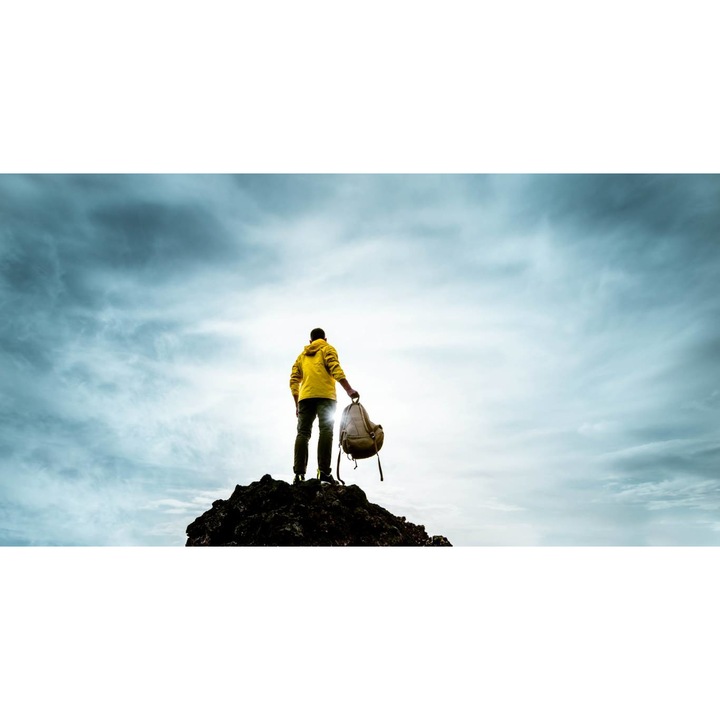 Öntapadó PVC tapéta - Napkeltekor a hegy tetején, 100 x 150 cm