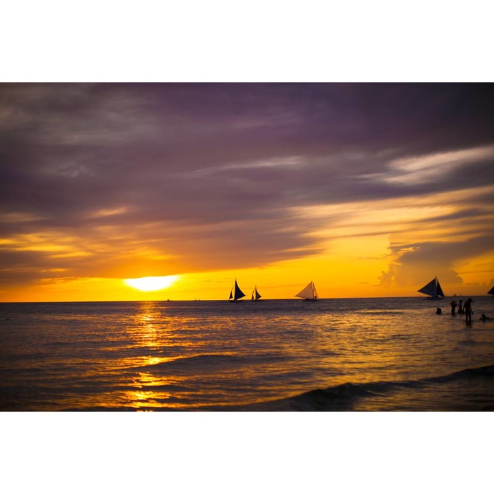 Öntapadó PVC tapéta - Gyönyörű színes naplemente, 100 x 150 cm