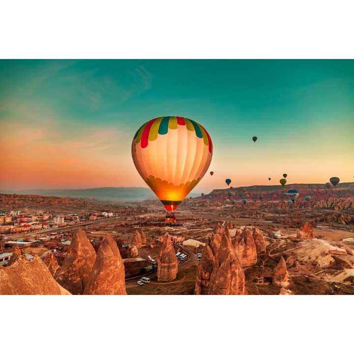 PVC öntapadós tapéta - Balloons among the Rocks, 100 x 150 cm