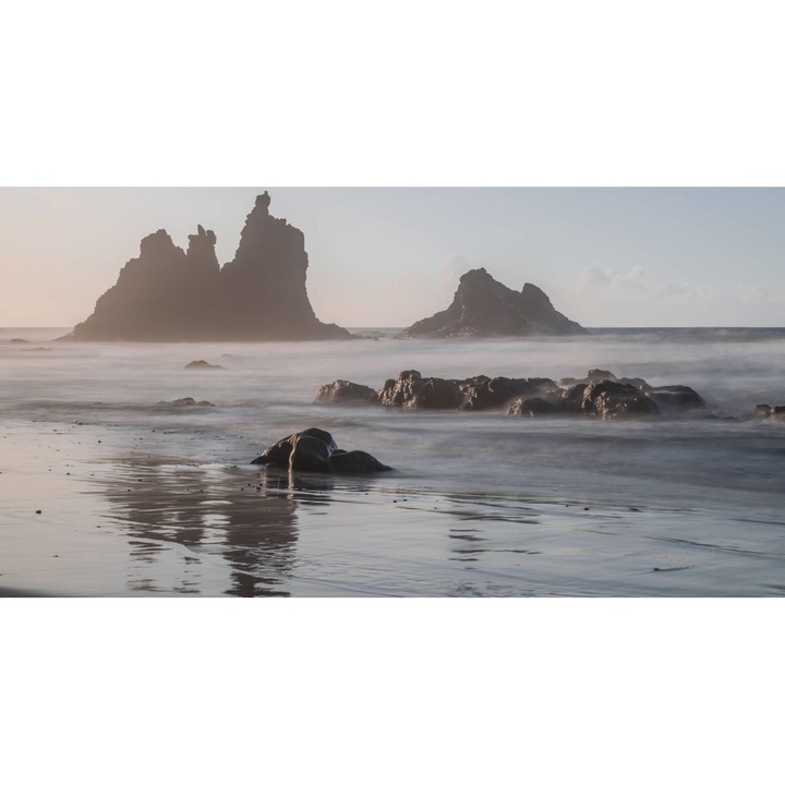 Öntapadó PVC tapéta - Grey Beach, 100 x 150 cm