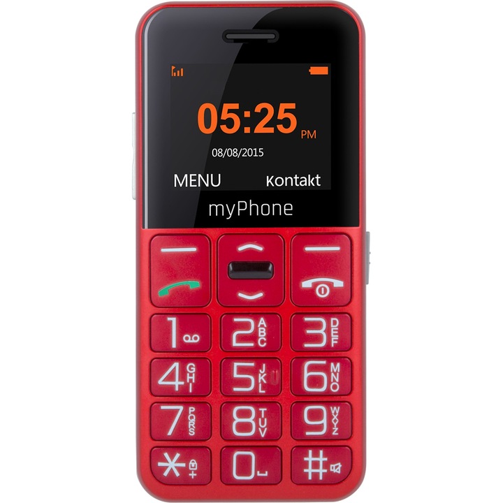 MyPhone Halo Easy mobiltelefon, Kártyafüggetlen, Piros