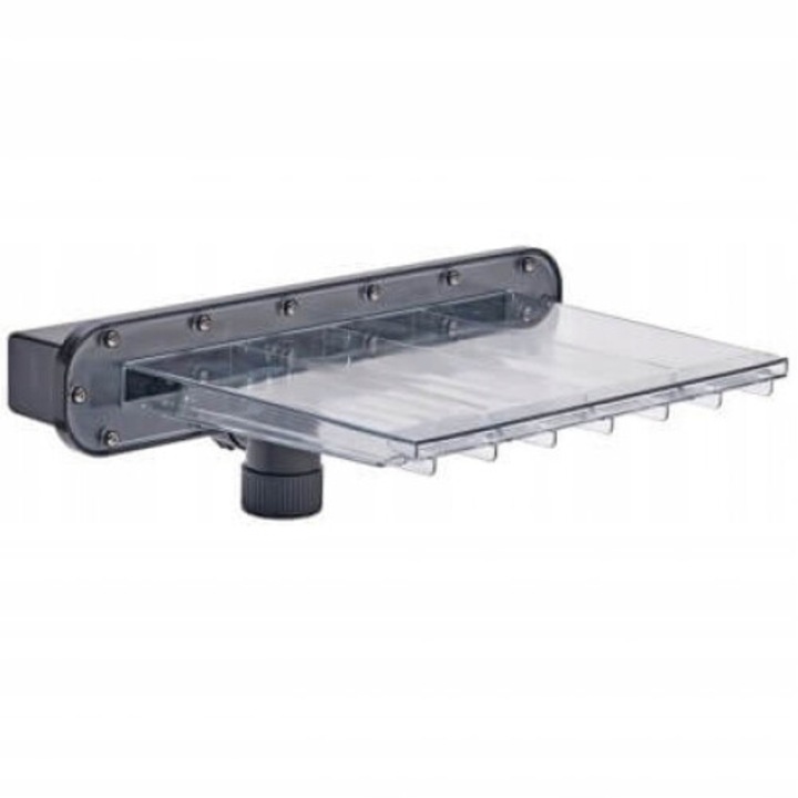 Fantana de piscina dreptunghiulara cu cascada si LED Pontec, Plastic, Debit de apa 2000-6000 l/h, Gri