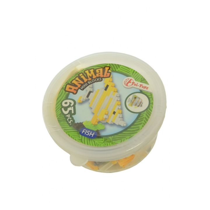 Animal mini blocks állatos építő játékok – hal, 65 db