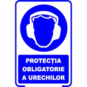 Semn Indicator, Purtarea Obligatorie a Vestei Reflectorizante, Autocolant Printat, 10x15 cm - eMAG.ro