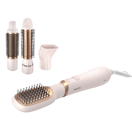 Perie cu aer cald Philips Seria 3000 BHA310/00, 800W, tehnologie cu ioni, 4 accesorii, diametru perie 38mm, setare temperatura de ingrijire si aer rece, invelis ceramic cu ulei de argan