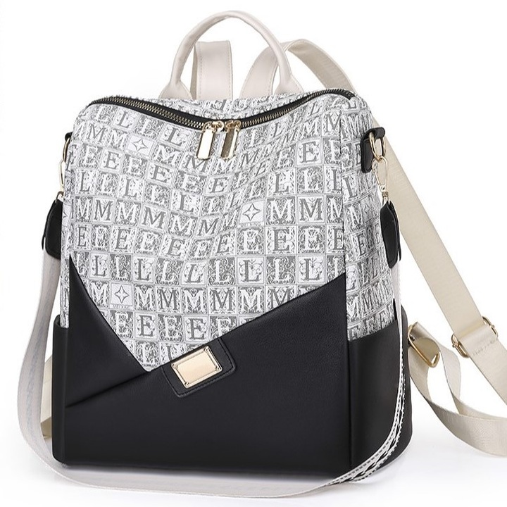 Freeland B908 női táska/hátizsák, fekete-fehér