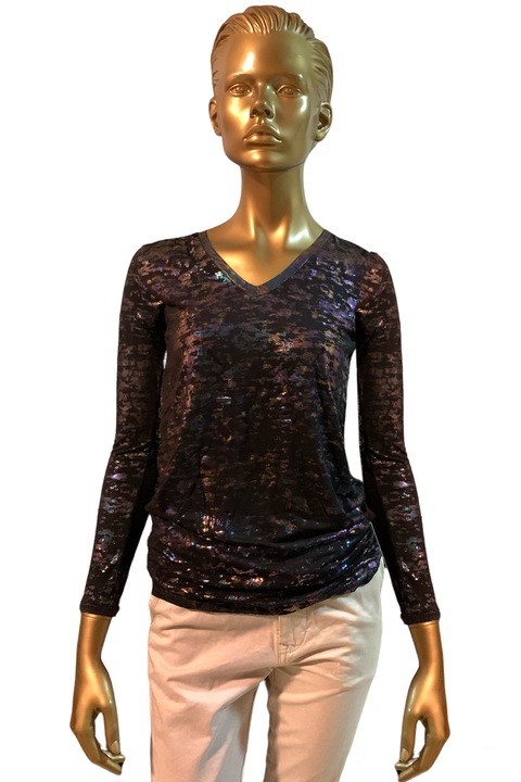 Bluză damă KOOKAI GLOWY, mânecă lungă, decolteu în V