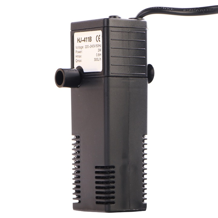 Filtru intern pentru acvariu, SunSun, 300 l/h, Negru