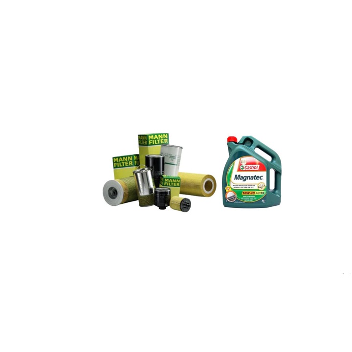 Set revizie filtre mann si ulei castrol 10W40 VW Passat B5.5 1.6 75 CP 11.2000 - 05.2005